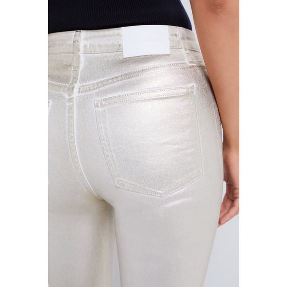 Tuckernuck SIMKHAI Gold Foil Rae High Rise Ankle Skinny Pants NWT Size 28 - Picture 6 of 12